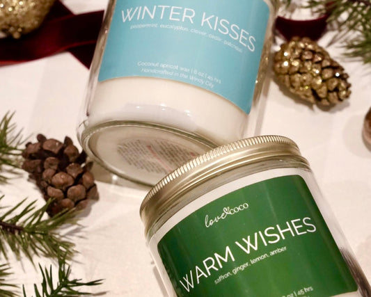 Cozy Holiday Duo Gift Set – Winter Kisses + Warm Wishes
