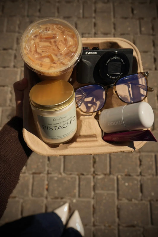 Pistachio Latte Candle | 8 oz. Handcrafted Coconut Wax Candle with Wooden Wick