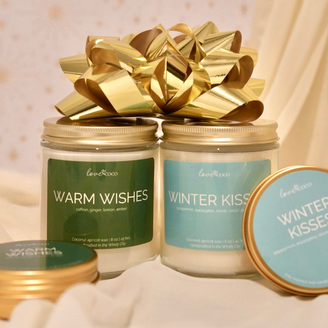 Cozy Holiday Duo Gift Set – Winter Kisses + Warm Wishes